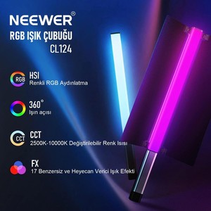  Neewer CL124 RGB El Tipi LED Işık Tüpü