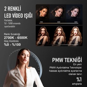  Neewer MS60B İki Renkli LED Işık