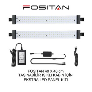  Fositan 40 x 40 cm Taşınabilir Işıklı Kabin İçin Ekstra Led Panel Kiti