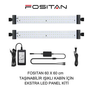 Fositan 60 x 60 cm Taşınabilir Işıklı Kabin İçin Ekstra Led Panel Kiti