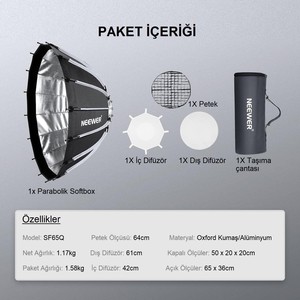  NEEWER 65cm Parabolic Softbox