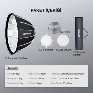  NEEWER 85cm Parabolic Softbox